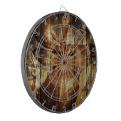 Outdoorsmanの初期のな納屋の木製のオジロ鹿シカ ダーツボード (正面左)