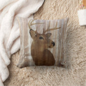 Outdoorsmanの西部の初期のな納屋木シカ クッション (ブランケット)