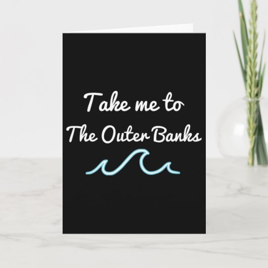 Outer Banks ノースカロライナ州ビーチ OBX へ連れてって カード (正面)