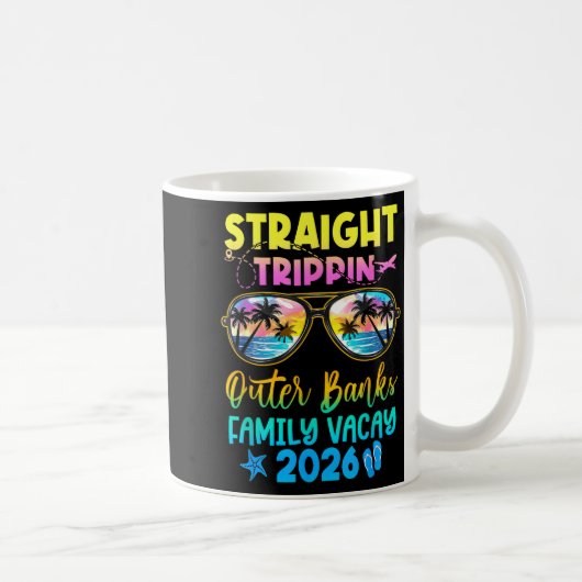 Outer Banks Family Vacay Vacation 2026 Straight Tr コーヒーマグカップ (右)