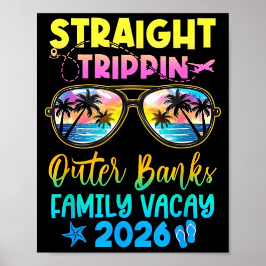 Outer Banks Family Vacay Vacation 2026 Straight Tr ポスター (正面)