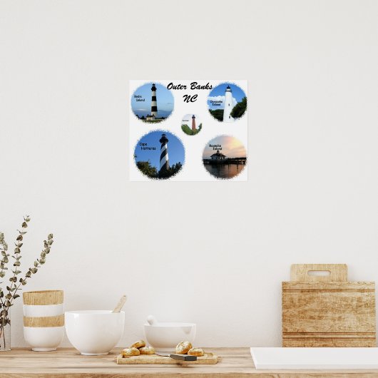 Outer Banks Lighthouse Poster ポスター (キッチン)