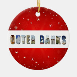 Outer Banks North Carolina写真クリスマス セラミックオーナメント