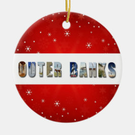 Outer Banks North Carolina写真クリスマス セラミックオーナメント