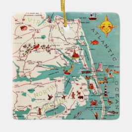 Outer Banks North Carolina Postcard セラミックオーナメント