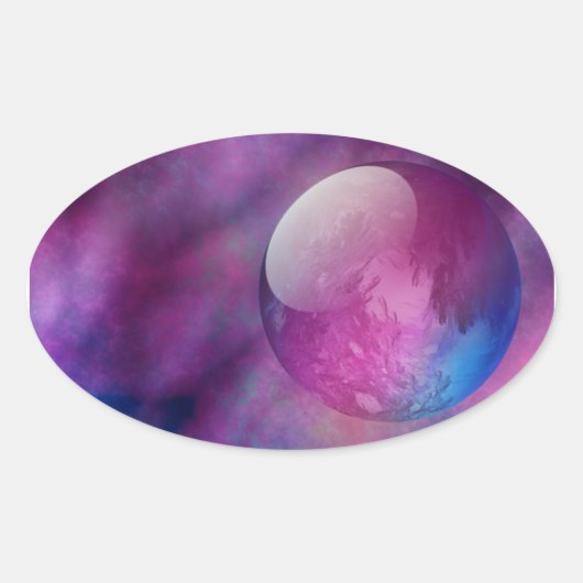 Outer Spaceのステッカーのどこかに 楕円形シール (正面)