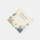 Outer Space Adventure Baby Shower スタンダードカクテルナプキン (角)
