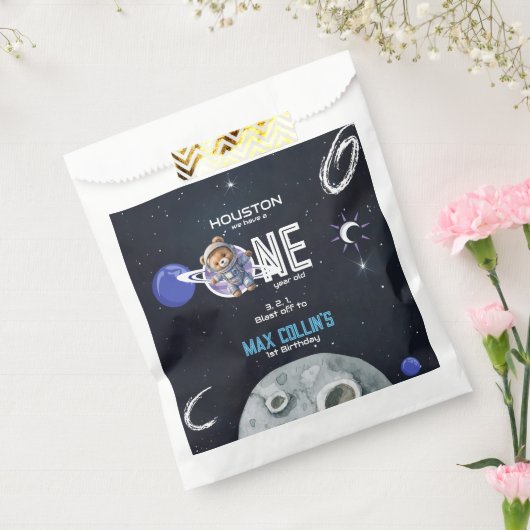 Outer Space Astronaut 1st Birthday フェイバーバッグ (封をした状態)