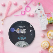 Outer Space Astronaut 1st Birthday ペーパープレート (パーティー)
