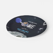 Outer Space Astronaut 1st Birthday ペーパープレート (アングル)