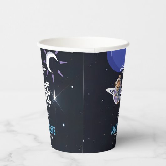 Outer Space Astronaut 1st Birthday 紙コップ (右)