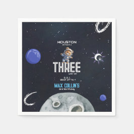 Outer Space Astronaut Any Age Birthday スタンダードカクテルナプキン