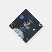 Outer Space Astronaut Any Age Birthday スタンダードカクテルナプキン (角)