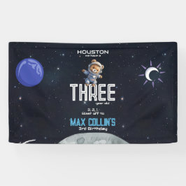 Outer Space Astronaut Any Age Birthday 横断幕