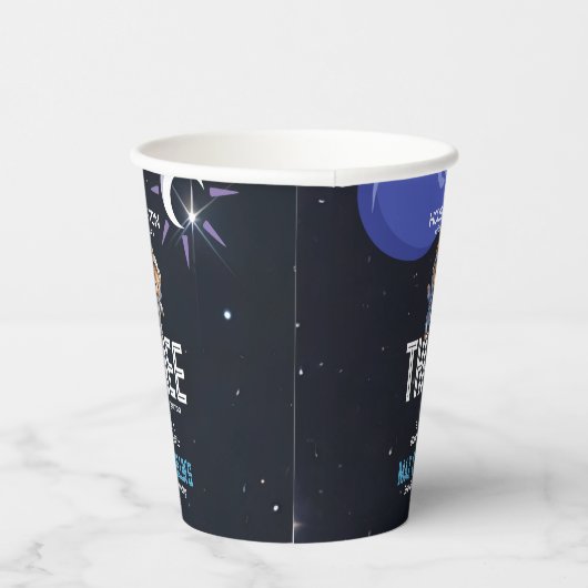 Outer Space Astronaut Any Age Birthday 紙コップ (右)