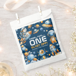 Outer Space Astronaut Cat  Blast Off 1st Birthday  フェイバーバッグ