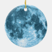 Outer Space Astronomy Astronaut Custom Name Moon セラミックオーナメント (裏面)