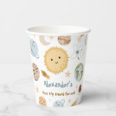 Outer Space Birthday First Trip Birthday Paper 紙コップ (裏面)