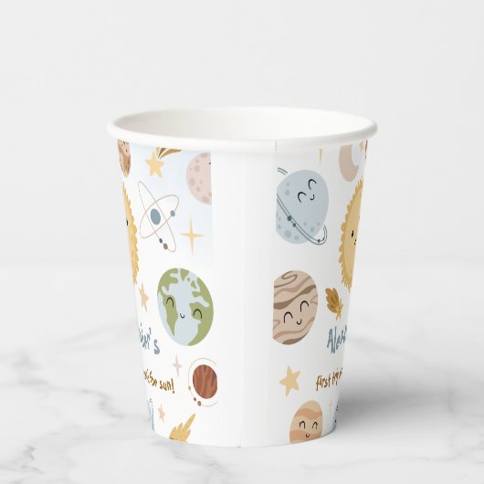 Outer Space Birthday First Trip Birthday Paper 紙コップ (右)