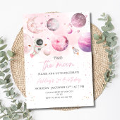 Outer Space Birthday Party Girl Astronaut Birthday 招待状