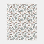 Outer Space Blanket Boy Baby Shower Gift Rocket フリースブランケット (正面)