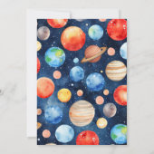 Outer Space Boy 10th Trip Around the Sun Birthday 招待状 (裏面)