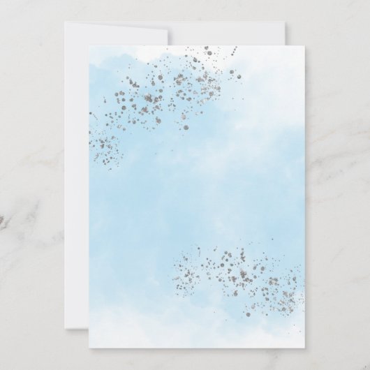 Outer Space Boy Baby Shower Galaxy Baby Shower 招待状 (裏面)