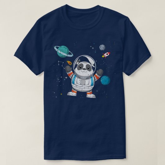 Outer Space Chinese Zoo Animal Science Astronaut P Tシャツ (デザイン正面)