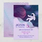 Outer Space Explorerテーマパーティー 招待状 (正面/裏面)