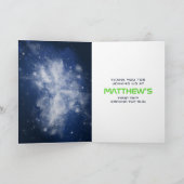 Outer Space First Birthday サンキューカード (内部)