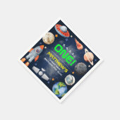 Outer Space First Birthday スタンダードカクテルナプキン (角)
