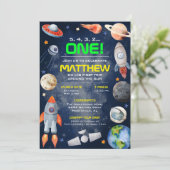 Outer Space First Birthday Invitation 招待状 (スタンド正面)
