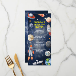 Outer Space First Birthday Menu メニュー