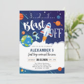 Outer Space First Trip Around the Sun 1st Birthday 招待状 (スタンド正面)