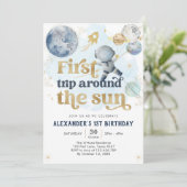 Outer Space First Trip Around the Sun 1st Birthday 招待状 (スタンド正面)