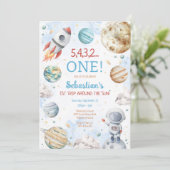 Outer Space First Trip Around The Sun 1st Birthday 招待状 (スタンド正面)