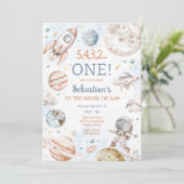 Outer Space First Trip Around The Sun 1st Birthday 招待状 (スタンド正面)