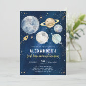 Outer Space First Trip Around the Sun 1st Birthday 招待状 (スタンド正面)