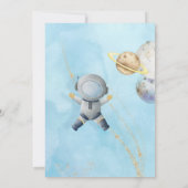 Outer Space First Trip Around the Sun 1st Birthday 招待状 (裏面)