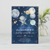 Outer Space First Trip Around the Sun 1st Birthday 招待状 (スタンド正面)