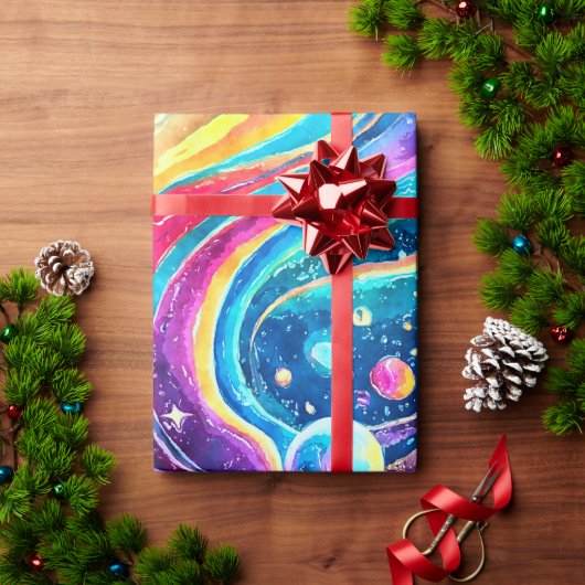 OUTER SPACE | GALAXY DESIGN ラッピングペーパー (クリスマスギフト)