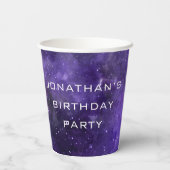 Outer Space Galaxy Party | キッズ天文学バースデー 紙コップ (裏面)