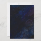 Outer Space Galaxy Planets 5th Birthday Party 招待状 (裏面)