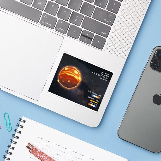Outer Space Galaxy Stars Universe Science Info シール (ノートパソコンとiPhone)