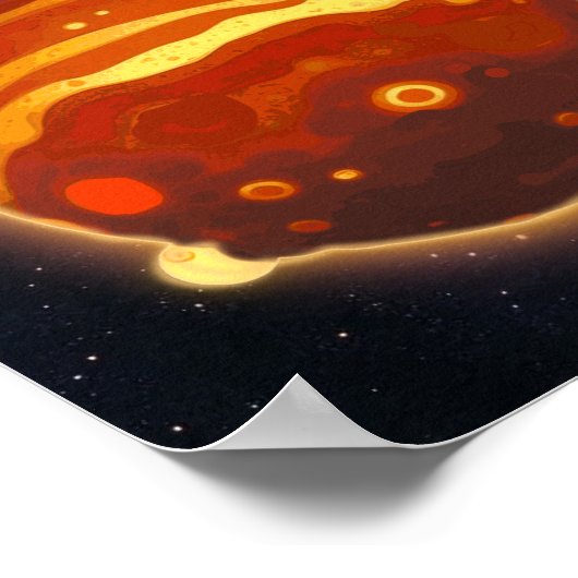 Outer Space Galaxy Stars Universe Science Info ポスター (角)