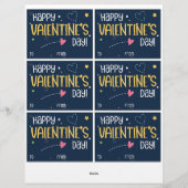 Outer Space Kids Classroom Valentine's Dayカード（6枚） レターヘッド (裏面)