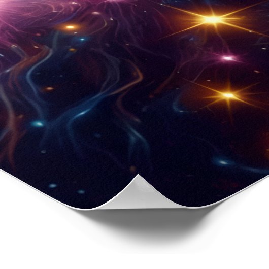 Outer Space on a  Vividly Detailed 24x24 Wall ポスター (角)