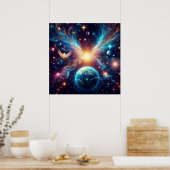Outer Space on a  Vividly Detailed 24x24 Wall ポスター (キッチン)