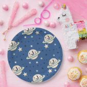 Outer Space Out of this World 1st Birthday ペーパープレート (パーティー)