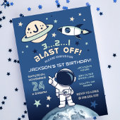 Outer Space Out of this World 1st Birthday 招待状